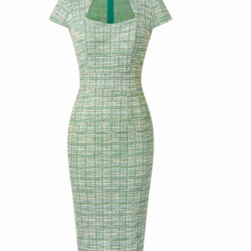 Grace Karin women's cap sleeve tweed pencil dress NWOT
